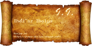 Ihász Ibolya névjegykártya