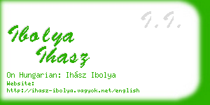 ibolya ihasz business card