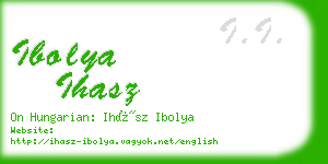 ibolya ihasz business card